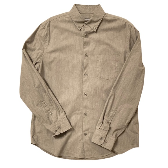 Express Men's Gray Button-Down Shirt – Size M - Picture 6 of 13